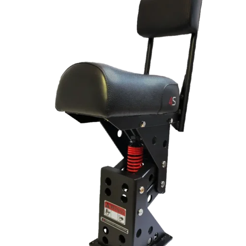 4S RIB03S jockey seat suspension system — black ergonomic marine suspension seat with integrated shock absorption mechanism