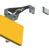 NL3153 exterior ceiling TV lift for yachts. Compact 24V motorized system for 32” TVs with 180° manual swivel, ideal for hard tops.