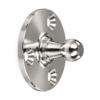 EFBR13S marine-grade stainless steel ball stud bracket with Ø10 mm ball and round flange with 3 fixing holes, for gas springs