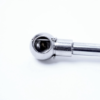EFBS002S stainless steel ball socket end fitting, side view on gas spring rod, Ø10 mm ball, M6 thread