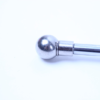 EFBS006S stainless steel ball socket mounted on a gas spring, view of the socket opening and retaining pin