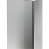 Electric table lift NL2389 in retracted position - 358 mm compact 3-stage rectangular anodized aluminium pedestal with NOVAL logo and 200 x 200 mm mounting plates